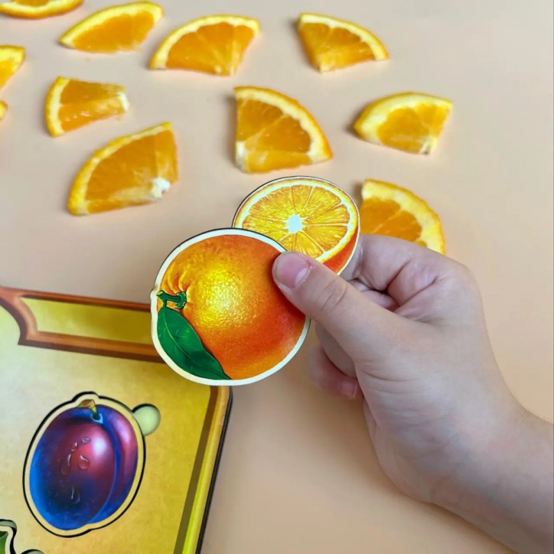 Дерев'яний пазл-вкладиш "Фрукти у розрізі" Ubumblebees (ПСД136) PSD136 сортер