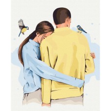 Картина по номерам "В твоих объятиях"  ©Alla Berezovska Brushme BS53452 40х50 см