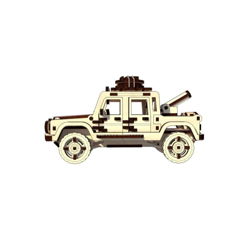 Дерев'яний конструктор "Волонтерський пікап" Pazly UPZ-006 187 деталей