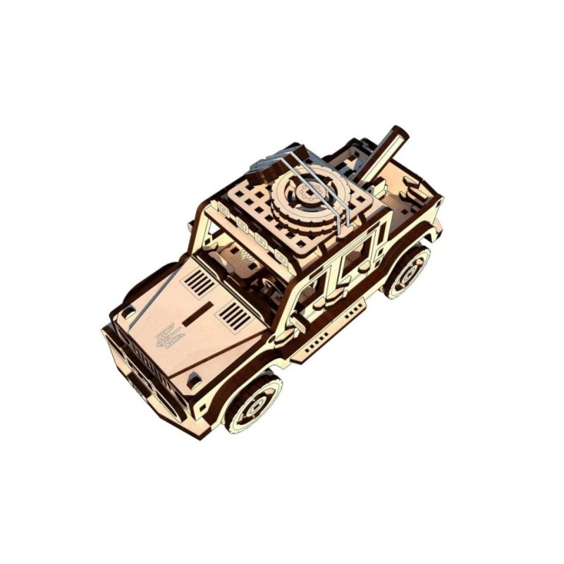 Дерев'яний конструктор "Волонтерський пікап" Pazly UPZ-006 187 деталей