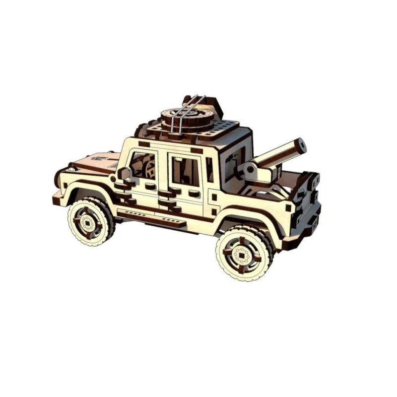 Дерев'яний конструктор "Волонтерський пікап" Pazly UPZ-006 187 деталей