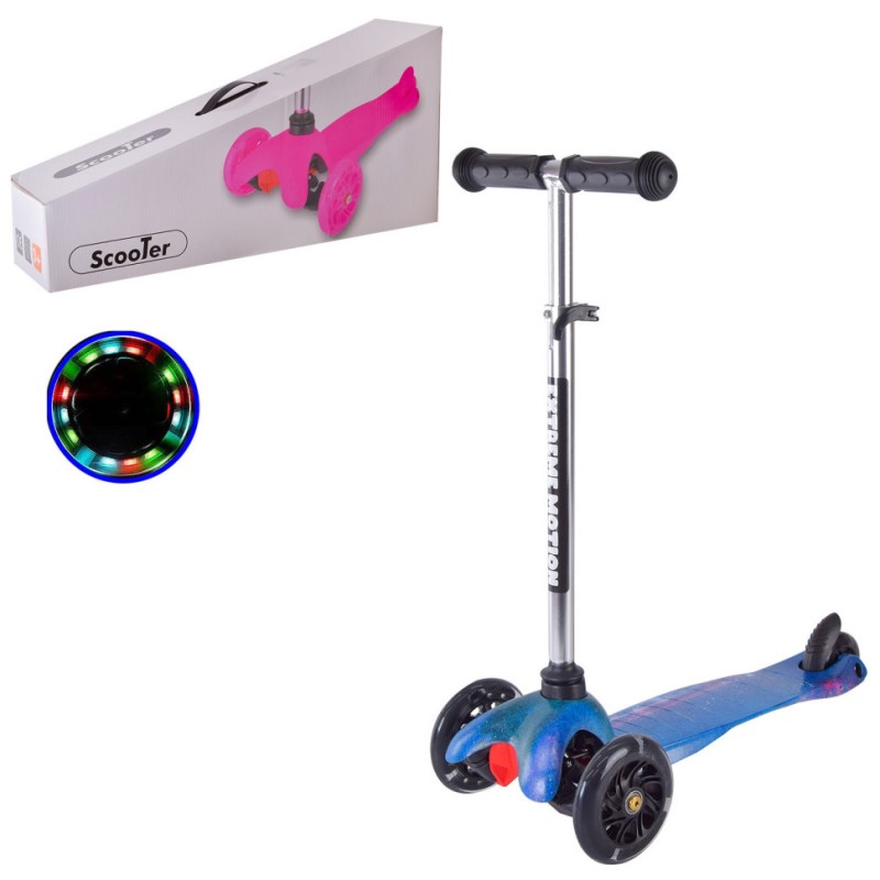 Дитячий самокат Bambi SC20111 принт, колеса PU зі світлом