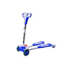 Дитячий самокат Тридер Bambi HL-282 колеса PVC зі світлом Блакитний