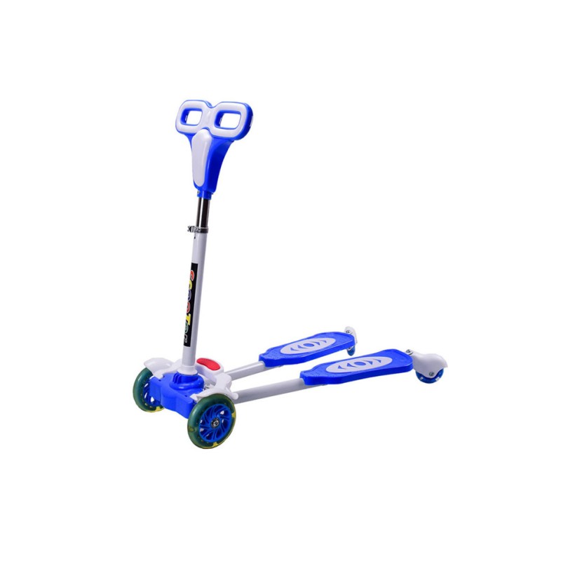 Дитячий самокат Тридер Bambi HL-282 колеса PVC зі світлом Блакитний