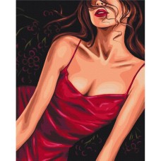 Картина по номерам "Искушительный красный" © Alla Berezovska Brushme BS53573 40х50 см
