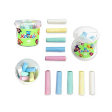 Детский набор Мел Большая круглая Strateg 50103 в ведре 16 шт