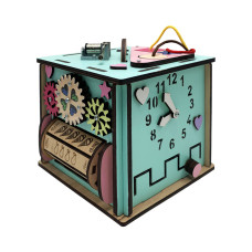 Развивающая игрушка Бизикуб Tempo Group TG286478 15х15х15 см Бирюзовый