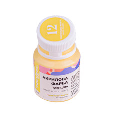 Акриловая краска глянцевая Пастельно-желтая Brushme ACPT12 20 мл