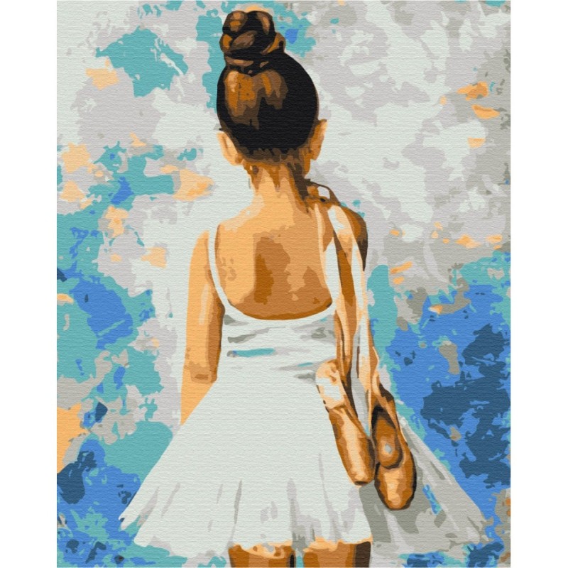 Картина за номерами "Мадемуазель з пуантами" BS28358 Brushme 40х50 см
