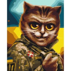 Картина по номерам "Котик Главнокомандующий" ©Марианна Пащук BS53427 Brushme 40х50 см