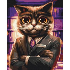 Картина по номерам "Котик адвокат" ©Марианна Пащук BS53665 Brushme 40х50 см
