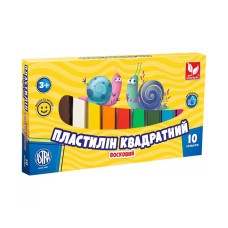 Пластилін квадратний восковий 303115006-UA 10 кольорів