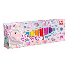 Пластилін круглий восковий "Unicorn" 303221007-UA 12 кольорів