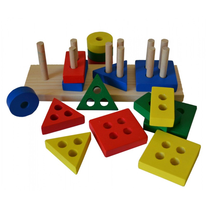 Дитяча розвиваюча Піраміда-сортер ПД-003 дерев'яний