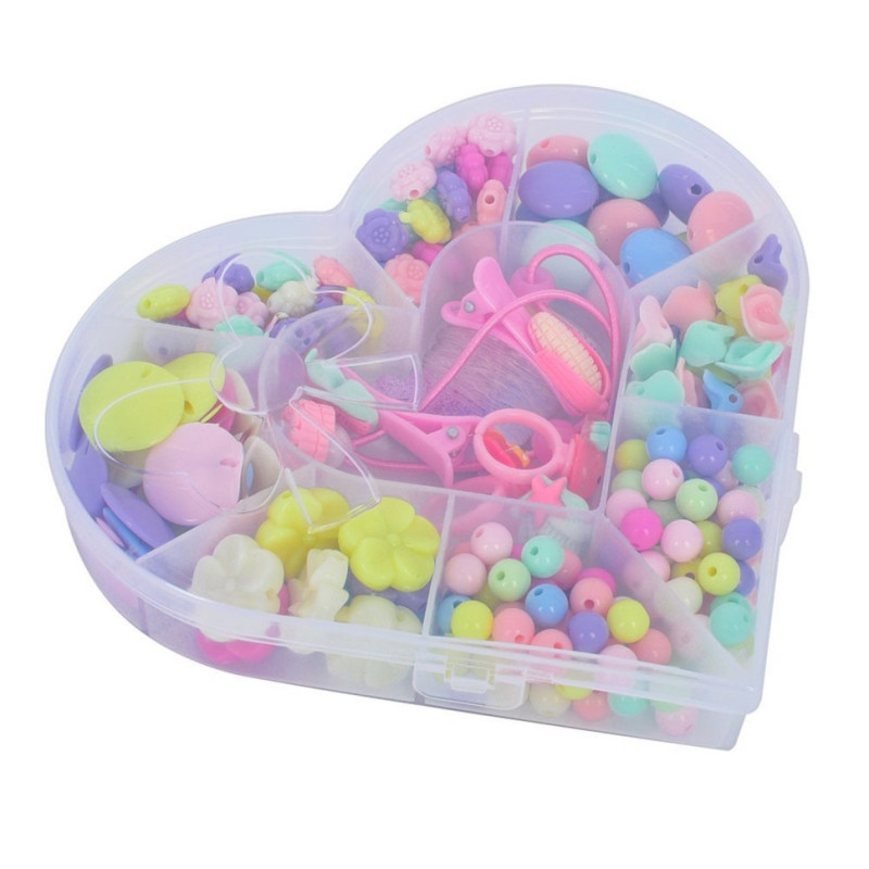 Набір Бісеру YF3001K-L-M-N, серце, намистини, нитки