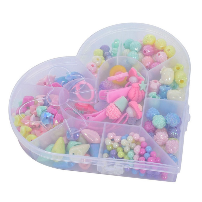 Набір Бісеру YF3001K-L-M-N, серце, намистини, нитки