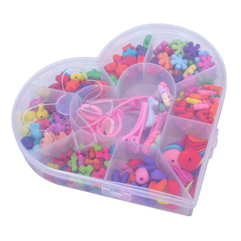 Набір Бісеру YF3001K-L-M-N, серце, намистини, нитки