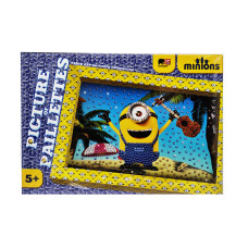 Набір для творчості "Картина паєтками" ФР-00005694 з цвяшками Міньйон з гітарою