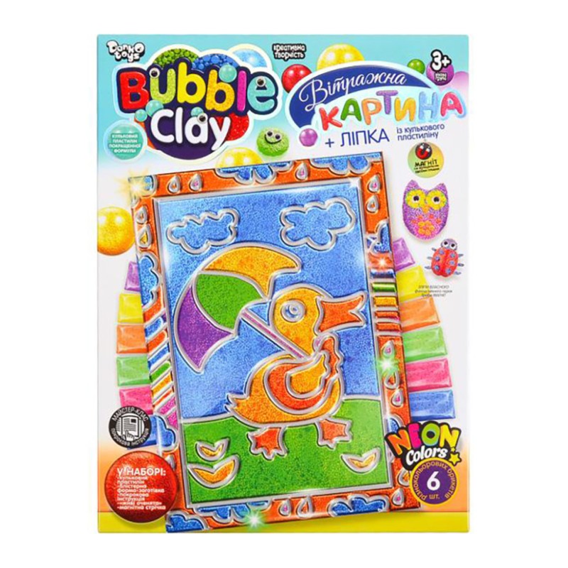Набір креативної творчості "BUBBLE CLAY" BBC-02-01U…-06U вітражна картина Качка