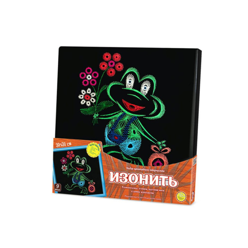 Набір креативної творчості ізонитка "Жаба" IZN-01-07, 31 х 31 см