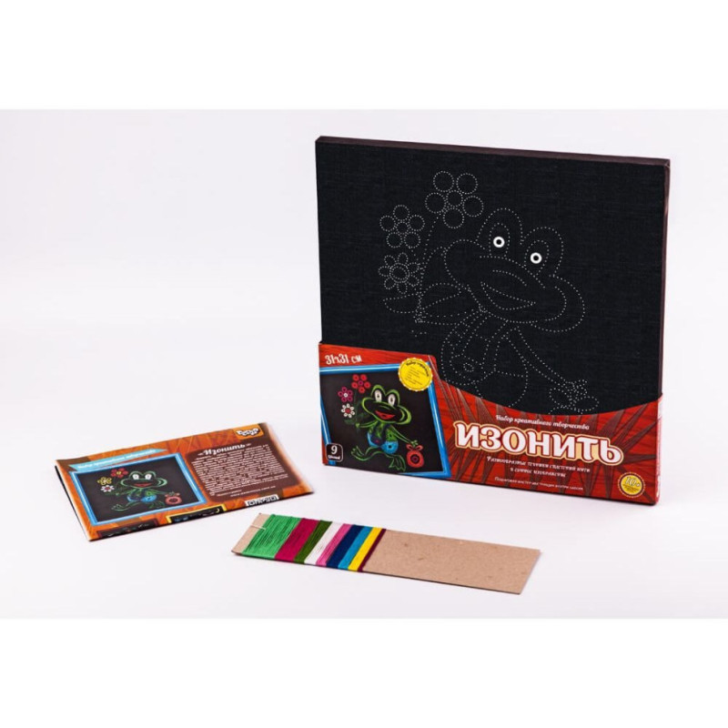 Набір креативної творчості ізонитка "Жаба" IZN-01-07, 31 х 31 см