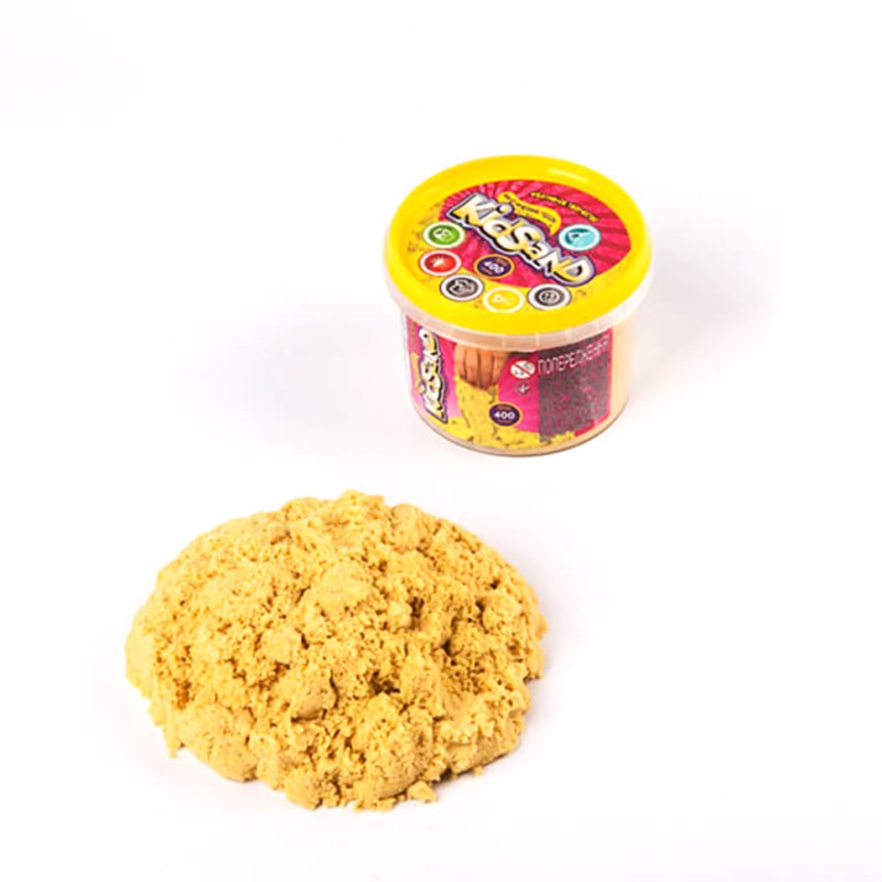 Набір креативної творчості "Кінетичний пісок "KidSand" KS-01-06, 400 гр Жовтий