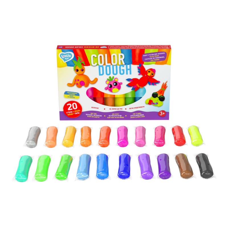 Набір для ліплення з тістом Color Dough 41204, 20 стиків