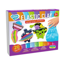 Набор для лепки с воздушным пластилином Elastic Clay 70140, 20 стыков