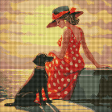 Алмазная мозаика "Утренняя прогулка" ©art_selena_ru AMO7645 Идейка 40х40 см