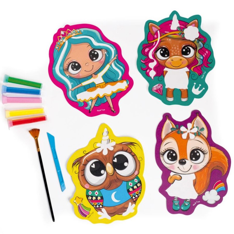 Набір для творчості "Sand Art Веселі друзі" VT4501-01, 5 флаконів з піском