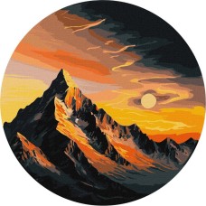 Картина за номерами "Невідомий край" ©art_selena_ua KHO-R1038 діаметр 33 см