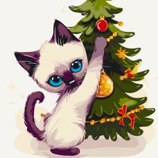 Картина по номерам "Вредный котик" 11686-AC 30х30 см