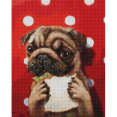 Алмазная мозаика "Счастливая собачка" ©Lucia Heffernan DBS1208, 40x50 см