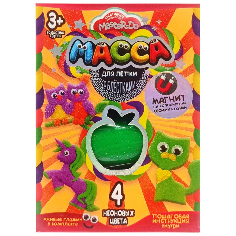 Набір креативної творчості Маса для ліплення "MASTER DO" MMD-02-01, 4 кольори Вид 5