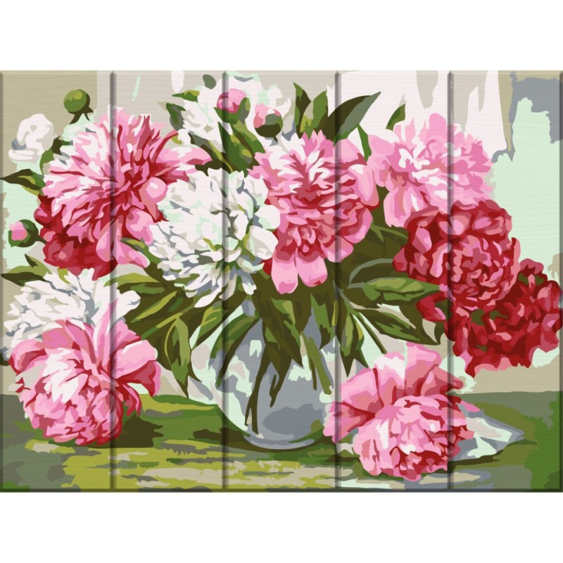 Картина за номерами по дереву "Ароматний букет" ASW008 30х40 см