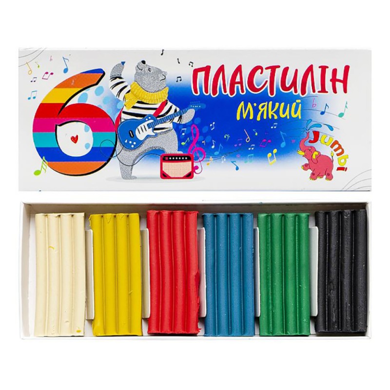 Набір для творчості Пластилін КТ 230601, 6 кольорів, 108 грам
