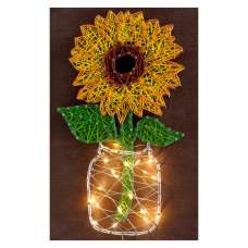 Набор стринг-арт "Подсолнух" ABC-018 деревянная основа