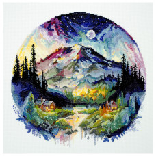 Набор для вышивания крестиком "На вершине мира" AH-189 23х23 см