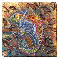 Набор меди для вышивания бисером "Хамелеон" AMB-034 20х20 см