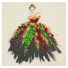 Набор меди для вышивания бисером "Цветной танец" AMB-098 20х20 см