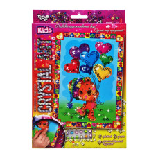 Набір креативної творчості "Crystal art Kids" Ведмедик Danko Toys CArt-01-05, 9 кольорів, 6 форм
