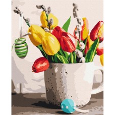 Картина по номерам "Пасхальный букет" Brushme BS53106 40x50 см