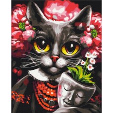 Картина по номерам "Киса Дзен" © Марианна Пащук Brushme BS53465 40x50 см