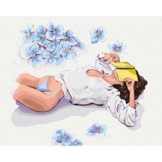 Картина по номерам "Перерыв на чтение" © Alla Berezovska Brushme BS53810 40x50 см