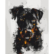 Картина по номерам "Огненный пес" Brushme BS53929 40x50 см