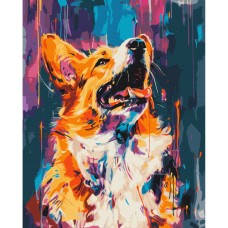 Картина по номерам "Красочные корги" Brushme BS53927 40x50 см
