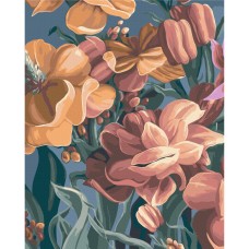 Картина по номерам "Стилизованная матиола. Диптих 1" © Yana Biluhina Brushme BS53925 40x50 см