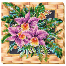 Набор меди для вышивания бисером "Каттлея" AMB-027 на натуральном холсте