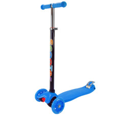 Самокат дитячий 3-х колісний Scooter Maxi SC2401(Blue) колеса що світяться, синій