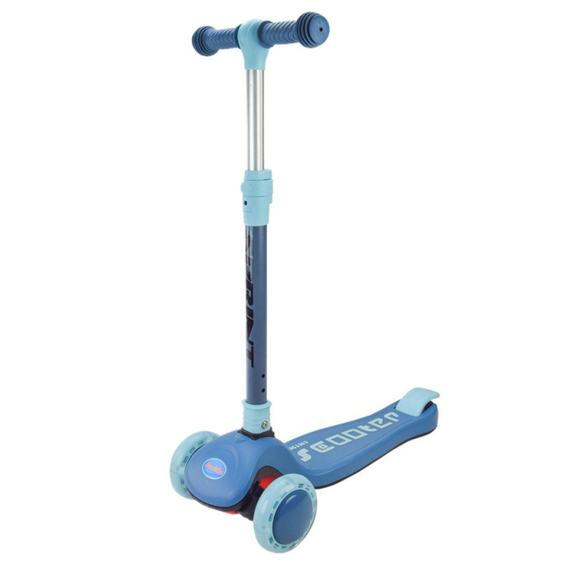 Самокат дитячий 3-х колісний Scooter SC2421(Blue) колеса що світяться, синій